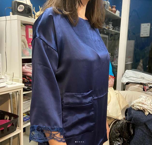 Hernyóselyem szatén pizsama varrás 1-ről a 2-re